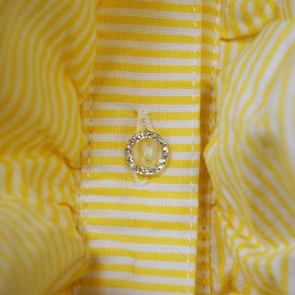 Girls Dress Glitter Button Front Ruffle Detail - Picture 4 of 7